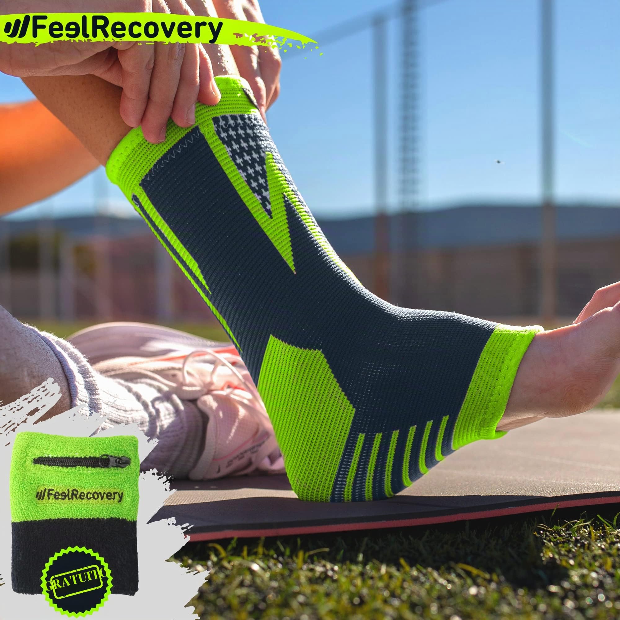 Feel Recovery Cavigliera compressione L verde distorsioni
