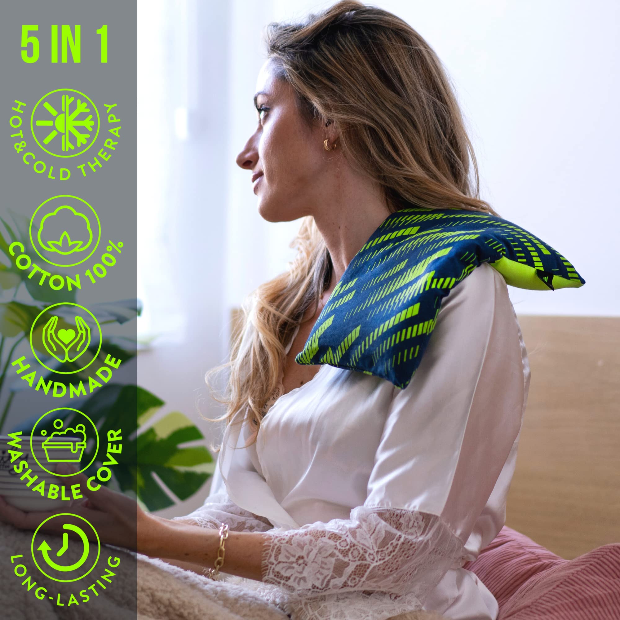Feel Recovery Cuscino Riscaldante Sport termico semi lino 35x18