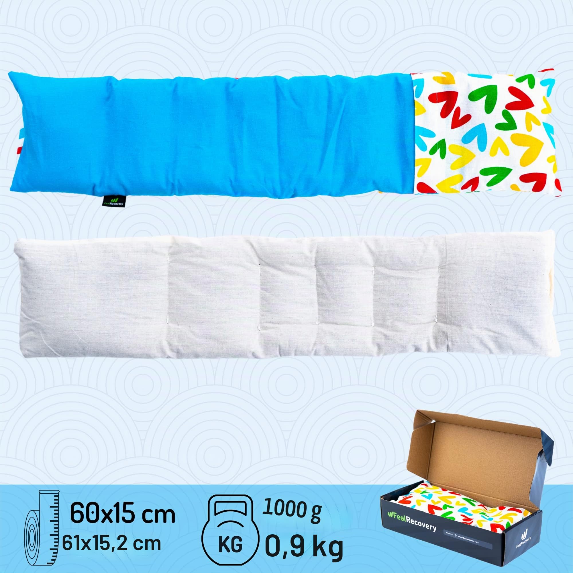 Feel Recovery Cuscino Riscaldante Cervicale Cuori 60x15 lavanda