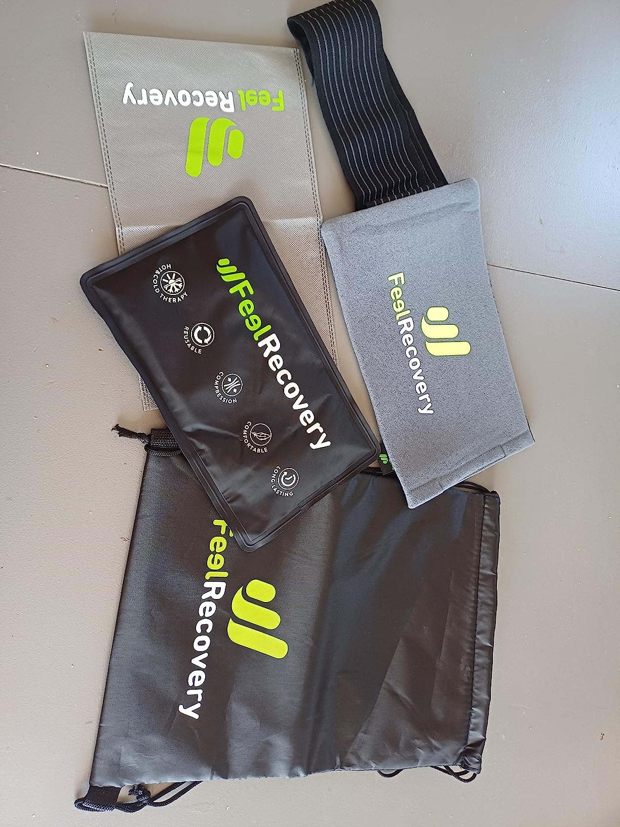 Feel Recovery Borsa Ghiaccio Gel Ginocchio impacco 28x17 cm