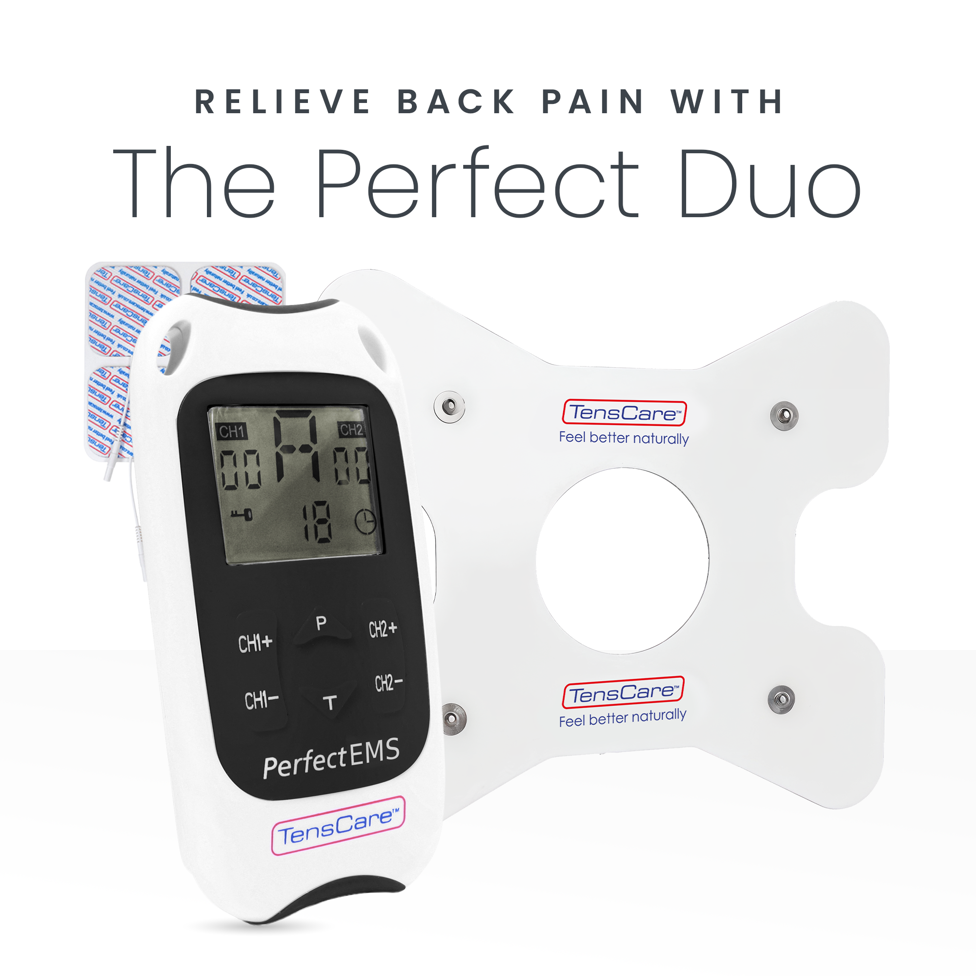 TensCare Perfect EMS stimolatore muscolare con elettrodo schiena