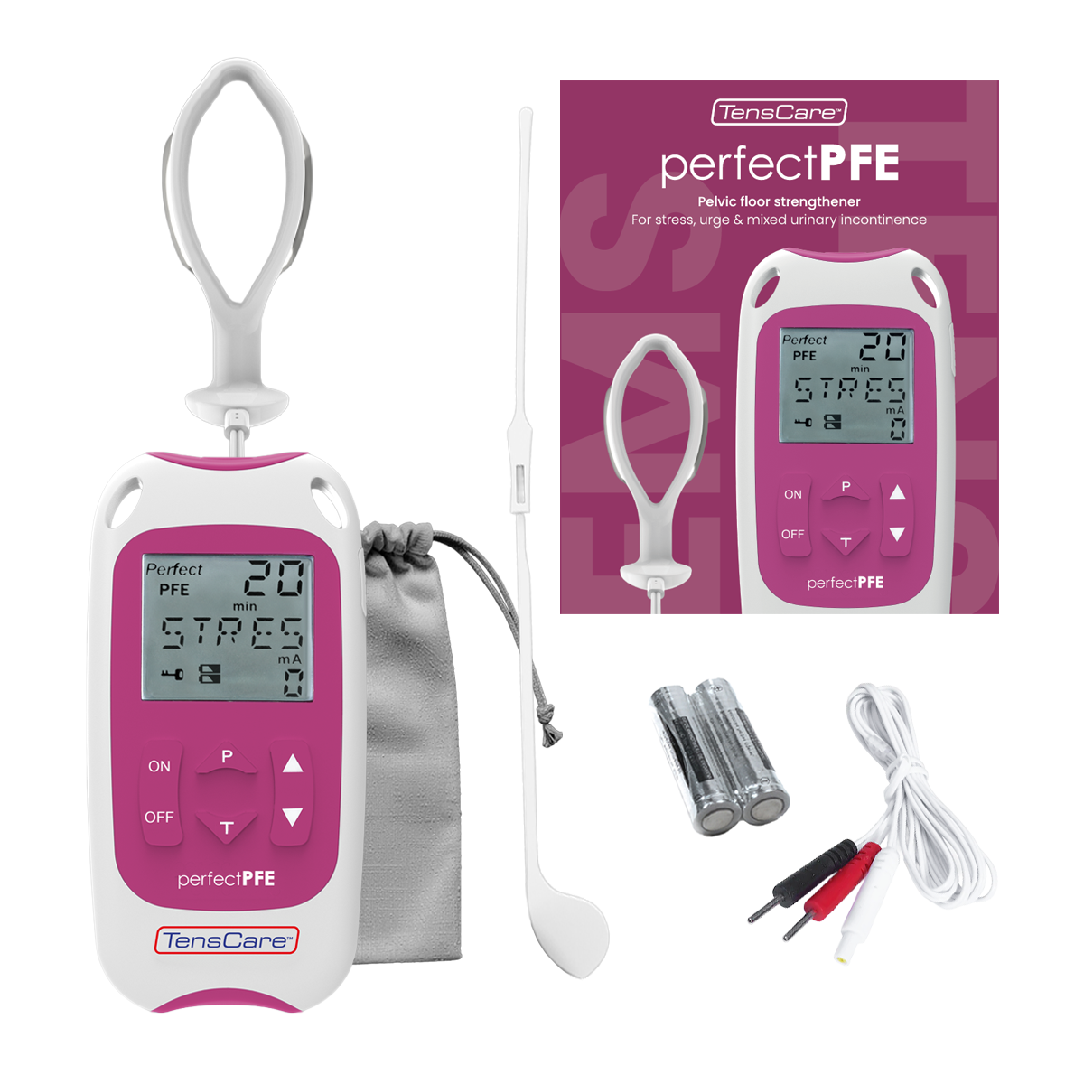 Tenscare Perfect PFE elettrostimolatore pavimento pelvico 4 programmi