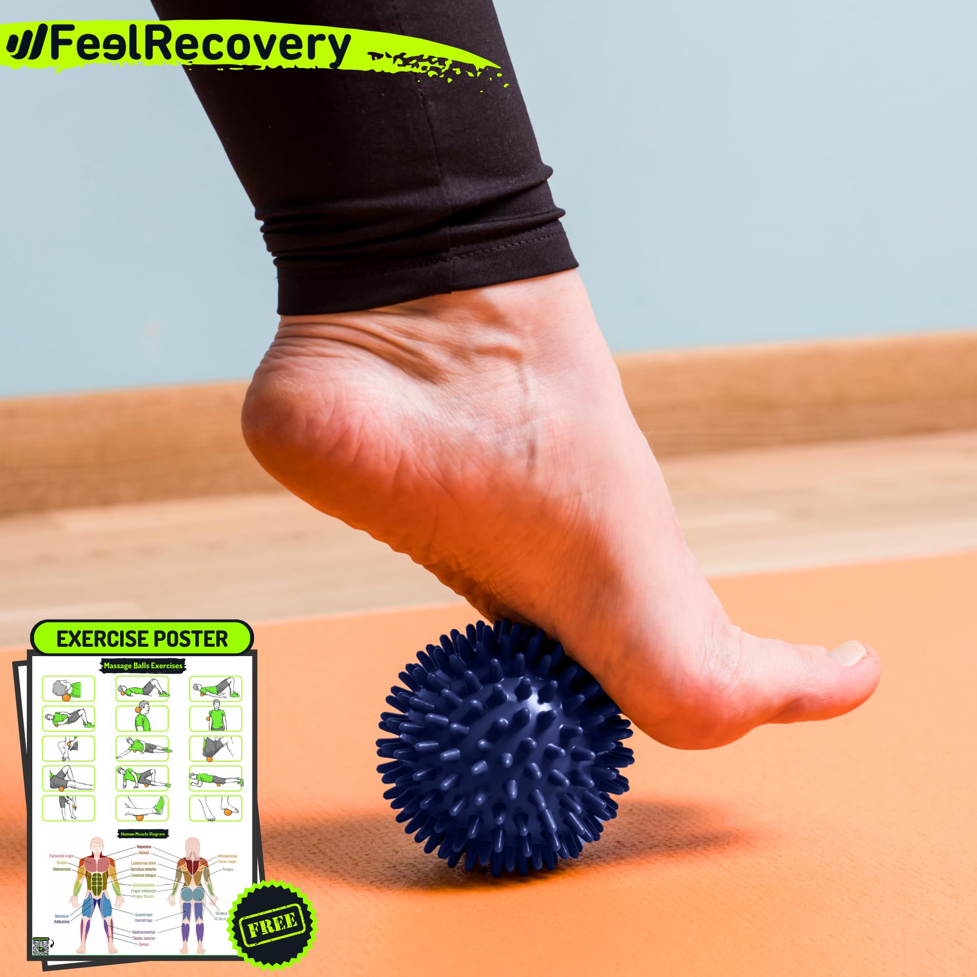 Feel Recovery Set 3 palline massaggio riccio miofasciale
