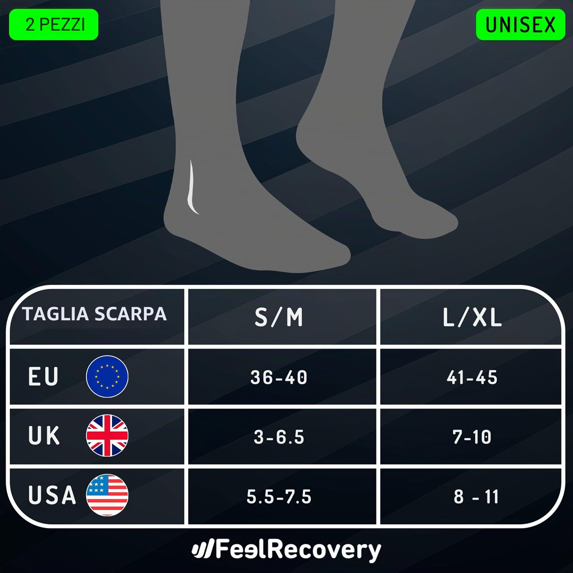 Feel Recovery Pantofole Scaldapiedi Microonde Cotone S/M
