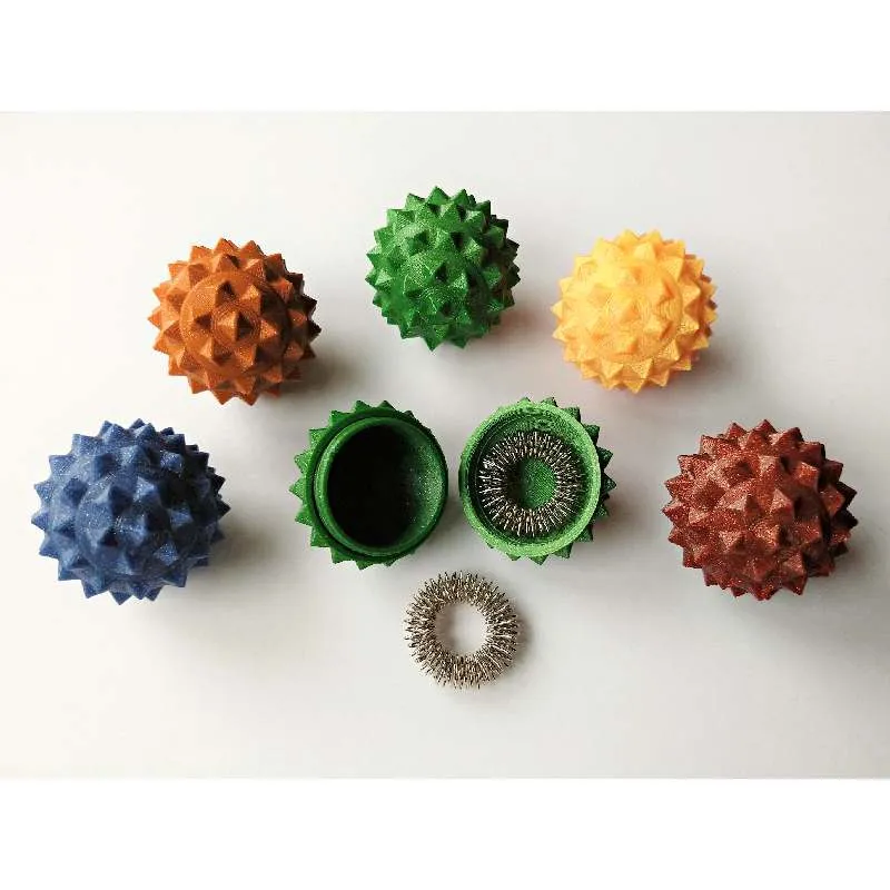 Fiziosan Palla massaggio con anelli 3,5 cm 1 pezzo